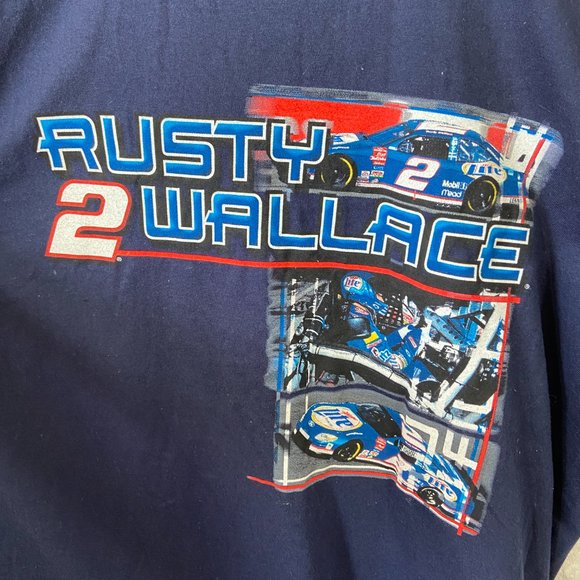 Vintage 2002 Rusty Wallace Race Schedule Nascar Winston Cup  #2 Miller Lite - Picture 2 of 6